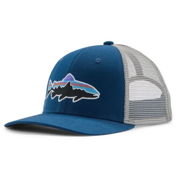 Patagonia Fitz Trout trucker Hat Unisex Lagom Blue NWT CLASSIC VINTAGE - Picture 2 of 9